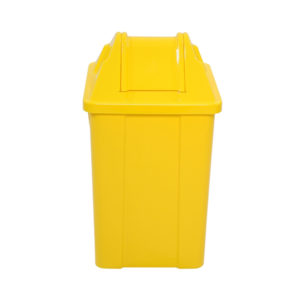 Lixeira Quadrada Com Tampa Basculante (Vai e Vem) 60L Cores JSN