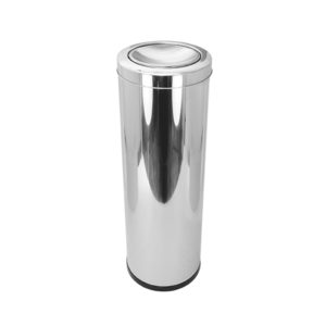 Lixeira Redonda Com Tampa Basculante (Vai e Vem) 30L Inox JSN