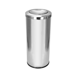 Lixeira Redonda Com Tampa Basculante (Vai e Vem) 50L Inox JSN