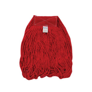 Mop Úmido Algodão Refil Ponta Dobrada Vermelho Bralimpia 350GR