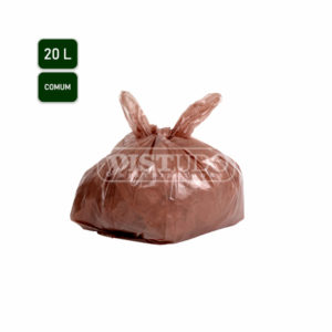 Saco de Lixo N5-Comum 20L Marrom 100 Unidades