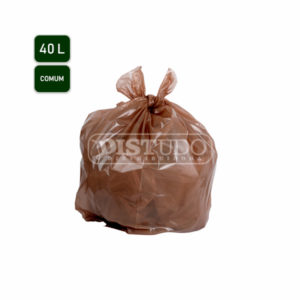 Saco de Lixo N5-Comum 40L Marrom 100 Unidades