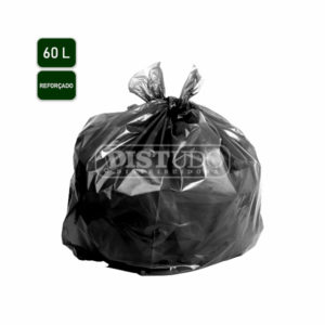 Saco de Lixo 5kg-Reforçado 60L Preto