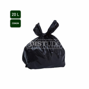 Saco de Lixo N8-Comum 20L Preto 100 Unidades