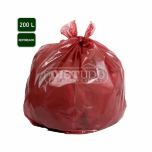 Saco de Lixo R12-Reforçado 200L Vermelho