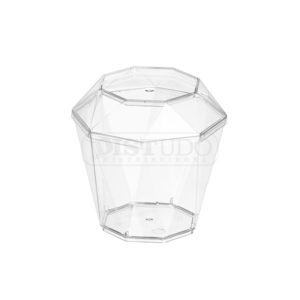 Copo Acrílico Pic 180ML Diamante Com Tampa 400 Unidades