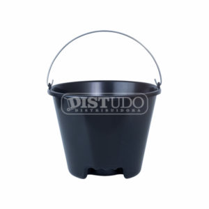 Balde de Plástico Reforçado Preto 10L CVL
