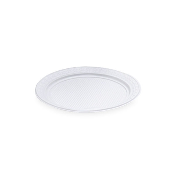 590018-Prato-Plástico-PS-21cm-Raso-Branco-Kerocoppo-250-Unidades
