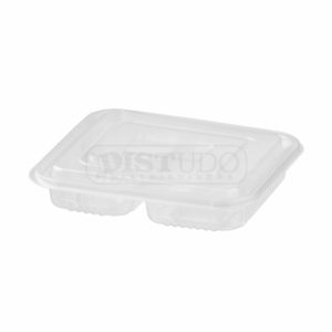 Pote G323 Quadrado 3 Divisórias Freezer/Microondas 810ML Galvanotek 100 Unidades