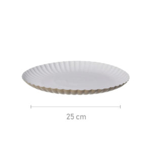Prato Papel Branco 25CM Nº6 Sabrina 100 Unidades
