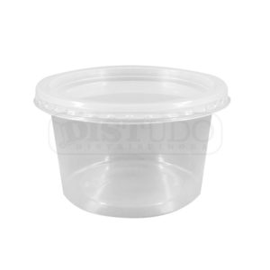 Pote de Plástico Redondo  250ML Com Tampa Rioplastic 25 Unidades