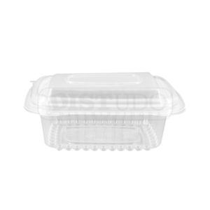 Pote de Plástico Retangular 250ML Com Tampa Rioplastictic 24 Unidades