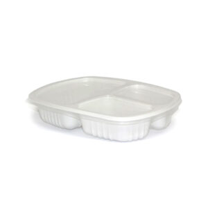 Pote G331 Reto 3 Divisória Freezer/Microondas  850ML 100 Unidades
