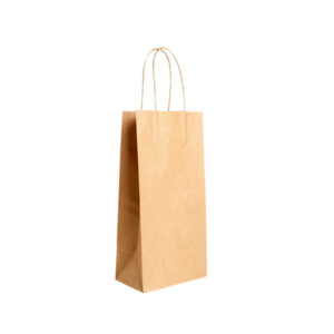 Sacola Kraft Fundo Quadrado Garrafa 35CM X 12CM X 6CM 10 Unidades