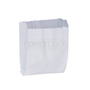 Saco de Papel Branco 13CM X 13CM Tipo Hamburgão Pluma 500 Unidades