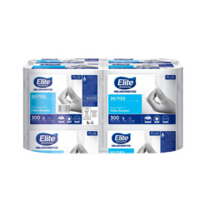 Papel Higiênico 100% Celulose Folha Simples 8 rolos X 300M 19GR Plus Elite