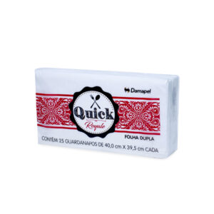 Guardanapo Folha Dupla 40CM X 39,5CM Quick 25 Folhas