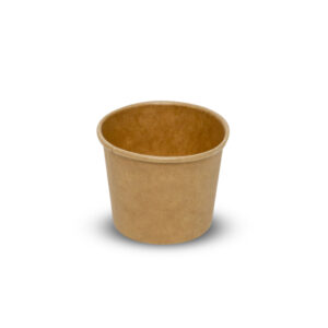 Pote de Papel Redondo Kraft  90ML 02oz FNS 50 Unidades