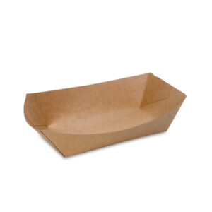 Bandeja de Papel Kraft Biodegradável Grande FNS 250 Unidades