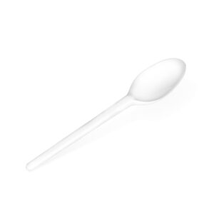 Colher de Plástico Biodegradável Refeição Cristal Goldenplast 50 Unidades