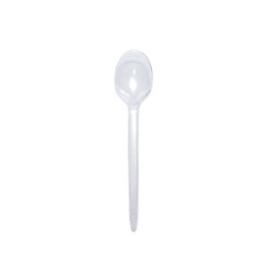 Colher de Plástico Biodegradável Sobremesa Cristal Goldenplast 50 Unidades
