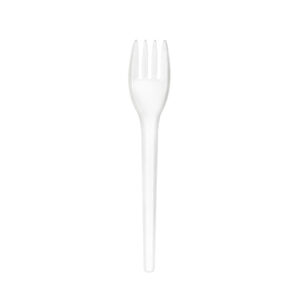 Garfo de Plástico Biodegradável Sobremesa Cristal Goldenplast 50 Unidades
