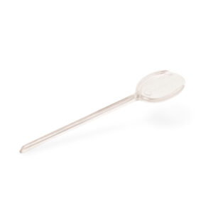 Colher Mini de Plástico Biodegradável Little Coffee Cristal Goldenplast 50 Unidades