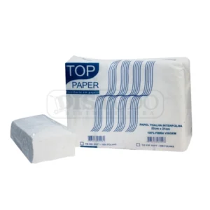 Papel Toalha Interfolha 100% Celulose Folha Simples 22CM X 21CM 18G Soft Toppaper 2000 Folhas