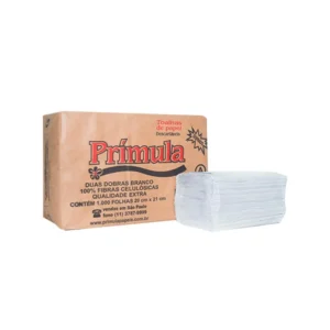 Papel Toalha Interfolha Branco Folha Simples 21CM X 19CM 20G Bio Primula