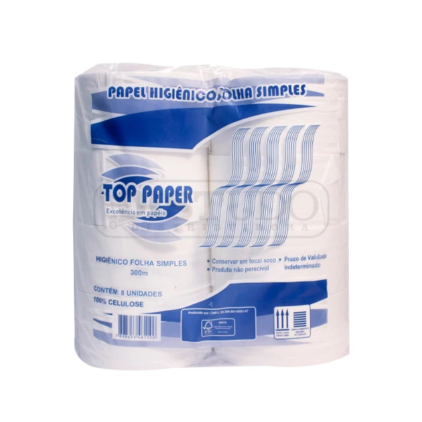 170353-Papel-Higiênico-100%-Celulose-Folha-Simples-16G-Toppaper-8-rolos-X-300M
