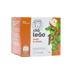 Chá Mate Sachê Maçã e Canela Leão 10 Envelopes