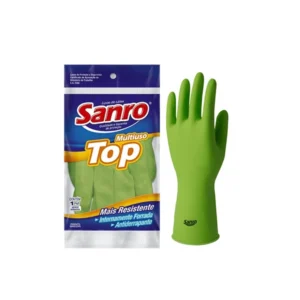 Luva para Limpeza M Verde Top Sanro