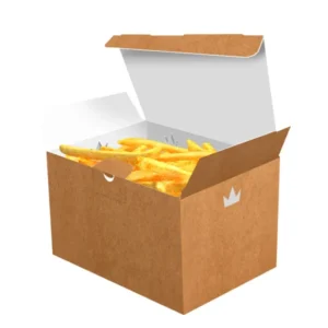 Embalagem de Papel Batata Frita Kraft 24Print 100 Unidades