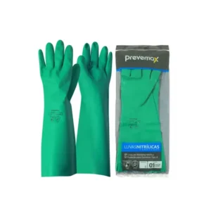 Luva para Limpeza M Verde Longa Nitriflex Prevemax