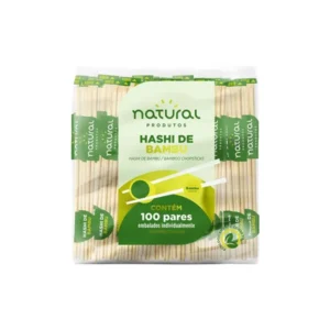 Palito Bambu Hashi Sachê Pla 21cm Natural 100 Unidades