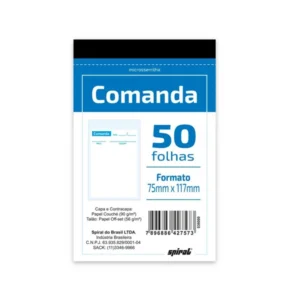 Bloco de Comanda Para Restaurante 10 Pacotes com 50 Folhas