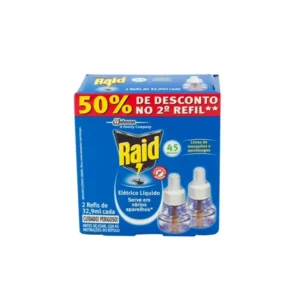 Inseticida 45 Noites Refil Raid 32,9ML 2 unidades