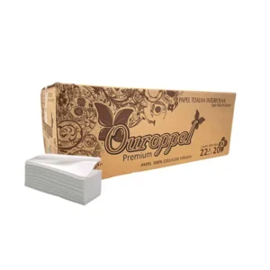 Papel Toalha Interfolha Celulose Folha Simples 2000FL 22,5X20,0 18G Premium Ouroppel