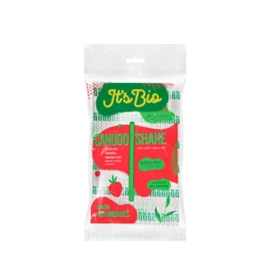 Canudo Plástico BIO Reto 8mm Milk Shake Preto Strawplast 100 un