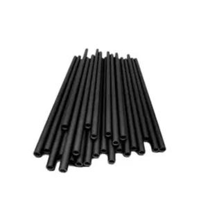 Canudo Plástico BIO Reto 8mm Preto Cropac 500 un